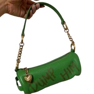 Ultra rare y2k Dump Him small leather bag